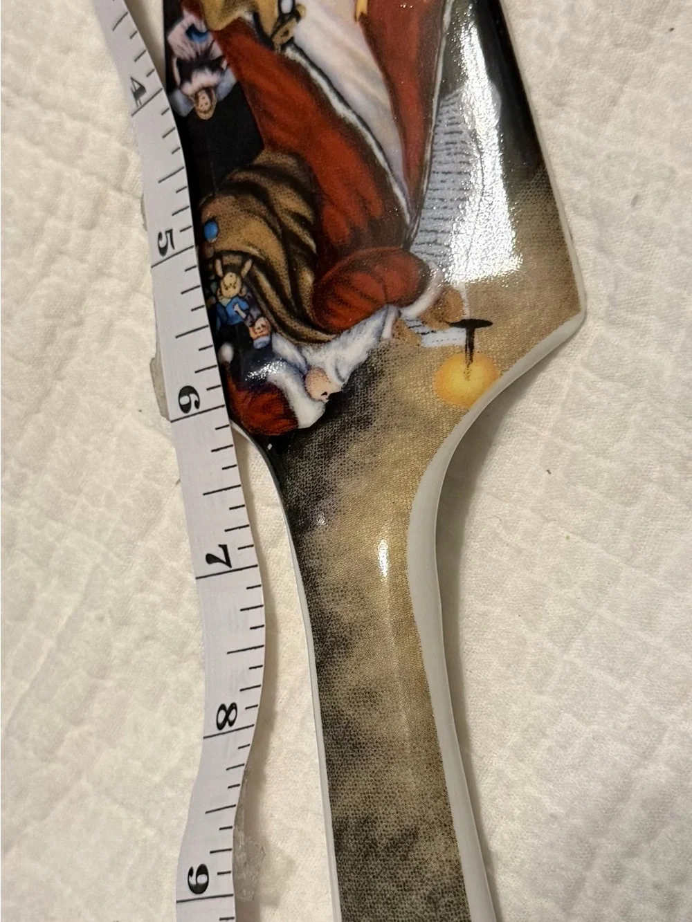 St Nick Christmas Winter Scene Pastry Pie Cake Server Microwave&Dishwasher Safe